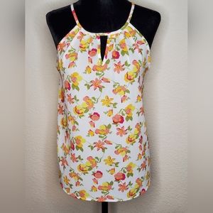 Papermoon Floral Keyhole-Front Top. NWOT